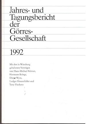 Jahres- und Tagungsbericht der Görres-Gesellschaft 1992.