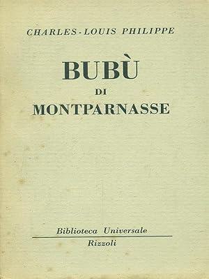 Bild des Verkufers fr Bubu' di Montparnasse zum Verkauf von Librodifaccia