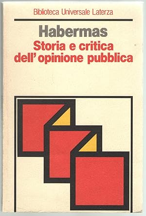 Immagine del venditore per Storia e critica dell'opinione pubblica. venduto da Libreria antiquaria Dedalo M. Bosio
