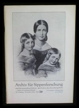 Seller image for Archiv für Sippenforschung und alle verwandten Gebiete. mit praktischer Forschungshilfe Heft 16 (1964) for sale by ANTIQUARIAT Franke BRUDDENBOOKS