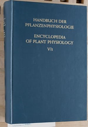 Handbuch der Pflanzenphysiologie. Band V ( 5 ) Teil 1. Encyclopedia of Plant Physiology. Vol. V./...