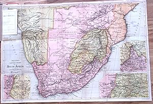 The Transvaal War Bacon's Large - Print Map of South Africa 1900