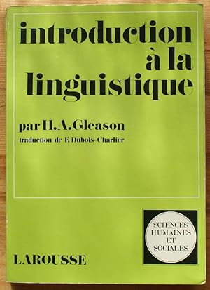 Image du vendeur pour Introduction  la linguistique mis en vente par Aberbroc