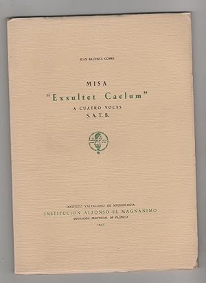 Imagen del vendedor de Misa "Exsultet Caelum" a cuatro voces. S. A. T. B. a la venta por Librera El Crabo