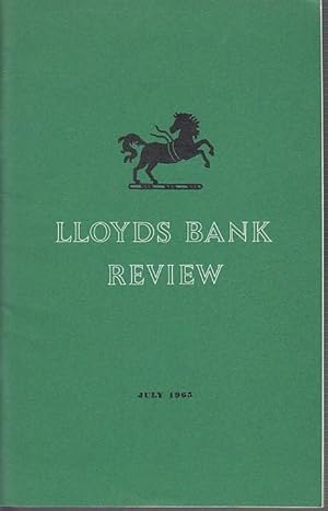 Image du vendeur pour Lloyds Bank Review, No. 77, July 1965. mis en vente par Antiquariat Carl Wegner