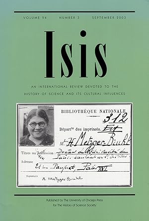 Isis (Vol 94, No 3, September 2003)