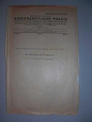 Sonderdruck aus Kinderärztliche Praxis : eine Zeitschrift für den praktischen Arzt, den Facharzt ...