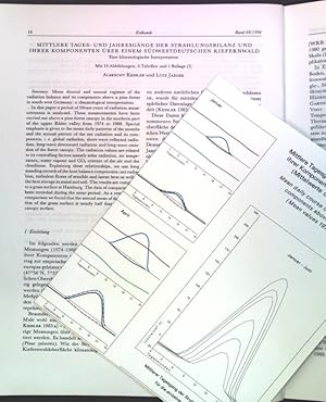 Imagen del vendedor de Mittlere Tages- und Jahresgnge der Strahlungsbilanz und ihrer Komponenten ber einem sdwestdeutschen Kiefernwald: Eine klimatologische Interpretation. a la venta por books4less (Versandantiquariat Petra Gros GmbH & Co. KG)