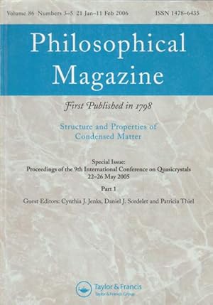 Philosophical Magazine. Part 1 & Part 2.