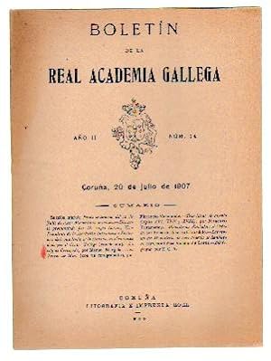 BOLETIN DE LA ACADEMIA GALLEGA. AÑO II Nº 14. 20 JULIO 1907.