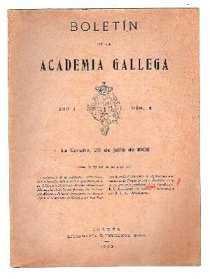 BOLETIN DE LA ACADEMIA GALLEGA. AÑO I Nº 3. 20 JULIO 1906.