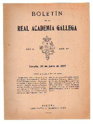 BOLETIN DE LA ACADEMIA GALLEGA. AÑO II Nº 13. 20 JUNIO 1907.