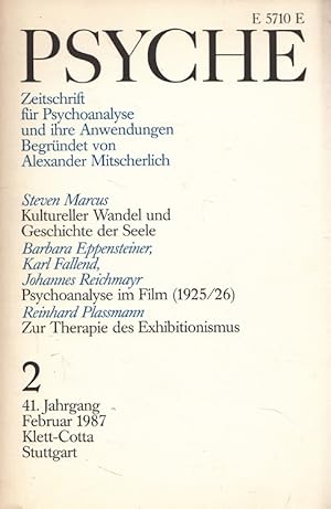 Bild des Verkufers fr Psyche - Heft 2 Februar 1987 - 41. Jahrgang- Zeitschrift fr Psychoanalyse und ihre Anwendungen zum Verkauf von Versandantiquariat Nussbaum