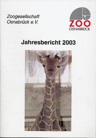 Imagen del vendedor de Jahresbericht 2003 a la venta por Schueling Buchkurier