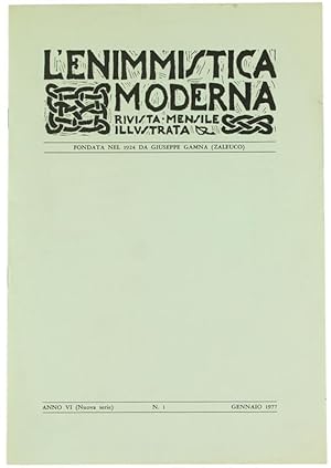 L'ENIMMISTICA MODERNA, Rivista mensile illustrata. Anno VI-1977 - N. 1.: