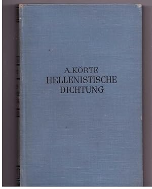 Immagine del venditore per Die hellenistische Dichtung venduto da Bcherpanorama Zwickau- Planitz