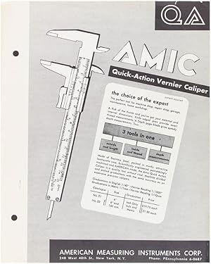 Imagen del vendedor de AMIC Quick-Action Vernier Caliper a la venta por Harper's Books, ABAA