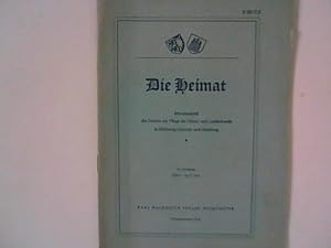 Bild des Verkufers fr Die Heimat 76. Jahrgang Heft 4 April 1969 Monatsschrift des Vereins zur Pflege der Natur- und Landeskunde in Schleswig-Holstein und Hamburg zum Verkauf von ANTIQUARIAT FRDEBUCH Inh.Michael Simon