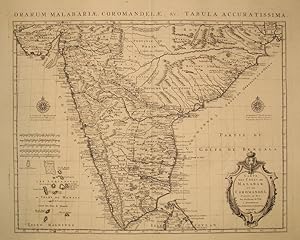 Bild des Verkufers fr Carte des Cotes de Malabar et de Coromandel. Orarum Malabariae, Coromandelae &c. Tabula Accuratissima zum Verkauf von Antipodean Books, Maps & Prints, ABAA