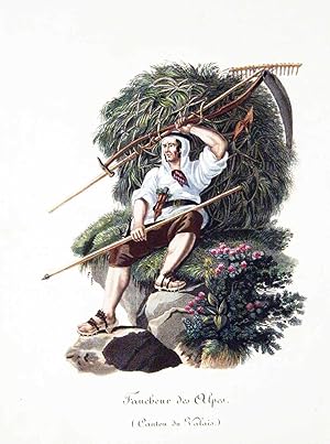 Image du vendeur pour Faucheur des Alpes (Canton du Valais) mis en vente par Harteveld Rare Books Ltd.