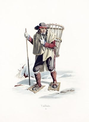 Image du vendeur pour Valais. Costumes Suisses par G. Lory fils et F.-W. Moritz. mis en vente par Harteveld Rare Books Ltd.