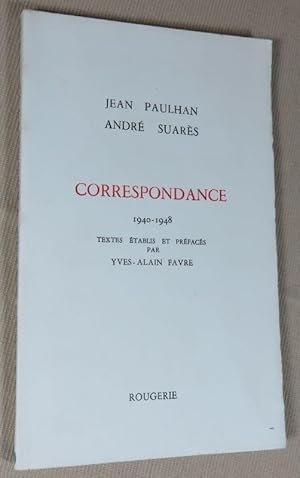 Imagen del vendedor de Correspondance 1940-1948. a la venta por Latulu