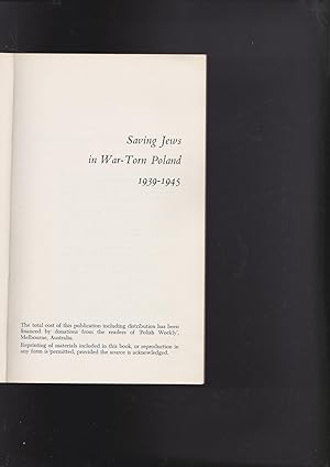 Saving Jews in War Torn Poland 1939-1945 (TWO COPIES for the price of one)