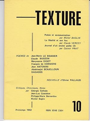 Revue TEXTURE n° 10 - Printemps 1982