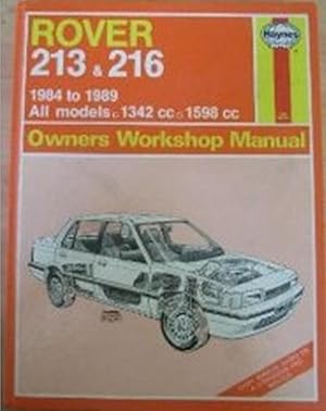 Imagen del vendedor de Rover 213 and 216 1984-89 Owner's Workshop Manual (Service & repair manuals) a la venta por M.Roberts - Books And ??????