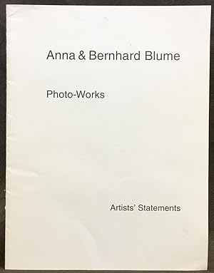 Bild des Verkufers fr Anna & Bernhard Blume: Photo-Works. Artists' Statements zum Verkauf von Exquisite Corpse Booksellers