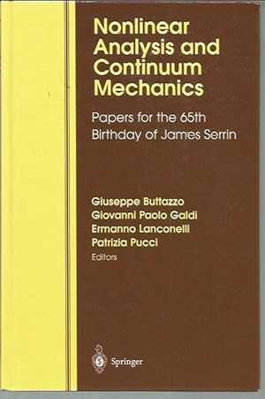 Seller image for Nonlinear Analysis and Continuum Mechanics: Papers for the 65th Birthday of James Serrin for sale by Bookfeathers, LLC