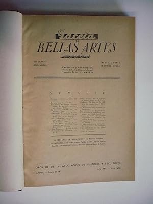 GACETA DE BELLAS ARTES. Año XXV. Números 430 al 439.