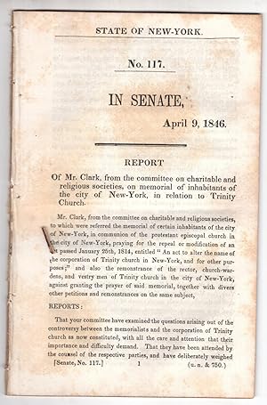 Report of Mr. [Orville] Clark, from the Committee on Charitable and Religious Societies, on memor...