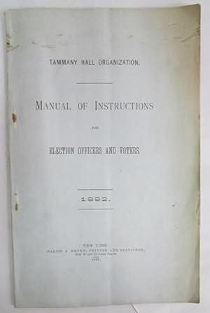 Manual of Instructions for Election Officers and Voters