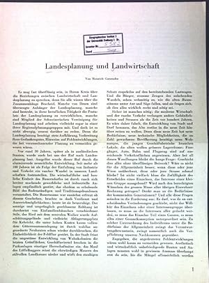 Bild des Verkufers fr Landesplanung und Landwirtschaft; zum Verkauf von books4less (Versandantiquariat Petra Gros GmbH & Co. KG)