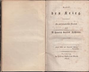 Immagine del venditore per Ueber den Krieg. Ein philosophischer Versuch. venduto da Antiquariat an der Nikolaikirche
