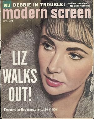 Imagen del vendedor de Modern Screen, America's Great Movie Magazine: Vol. 54, No. 8 (September 1960): Marilyn Monroe, Robert Stack, Shirley MacLaine, Kim Novak, May Britt, Tuesday Weld, Bobby Rydell, Vivien Leigh, Laurence Olivier, Annette Funicello, Elizabeth Taylor . a la venta por Katsumi-san Co.