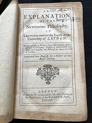 Seller image for An Explanation of the Newtonian Philosophy, in Lectures Read to the Youth of the University of Leyden. for sale by Old Bookshelf