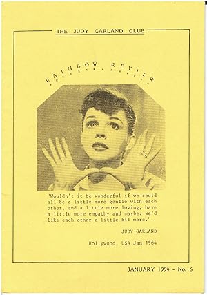 Rainbow Review (Two issues: January 1994, No. 6 and March 1995, No. 10) - The Judy Garland Club