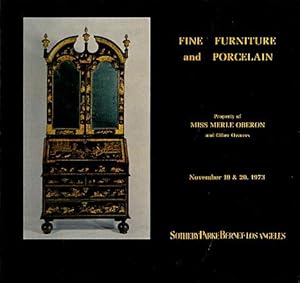 Fine Furniture and Porcelain: Property of Miss Merle Oberon and Other Owners