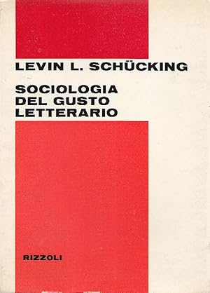 Bild des Verkufers fr Sociologia del gusto letterario zum Verkauf von Studio Bibliografico Marini