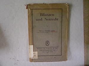 Seller image for Bilanzen und Notrecht. for sale by Antiquariat Bookfarm