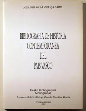 Seller image for BIBLIOGRAFIA DE HISTORIA CONTEMPORANEA DEL PAIS VASCO - Vitoria 1991 for sale by Llibres del Mirall