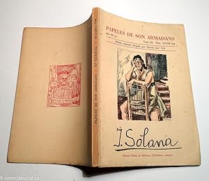 Bild des Verkufers fr PAPELES DE SON ARMADANS. Ao III (1958) Tomo XI Nm. XXXIII bis (Diciembre): De San Macario a San Juan, con cincuenta y nueve aos por medio; Solana y la mujer; Solana, existencialista carpetovetnico; Mscara de la mujer en la pintura de Solana; Solana, el gran estafado zum Verkauf von La Social. Galera y Libros