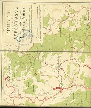 Führer durch die Bergstrasse (Bergstraße) und Umgebung von Heppenheim bis Auerbach. Lithograph. F...