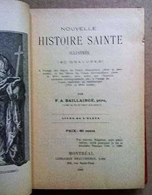 Seller image for Nouvelle histoire sainte (illustre). lmentaire, intermdiaire et acadmique (90 gravures) for sale by Livresse