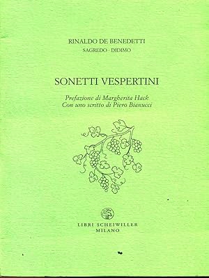 Bild des Verkufers fr Sonetti vespertini zum Verkauf von Librodifaccia