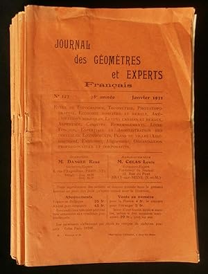 Image du vendeur pour JOURNAL DES GEOMETRES ET EXPERTS FRANCAIS 1931 . mis en vente par Librairie Franck LAUNAI