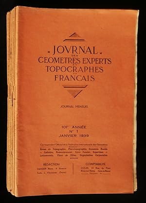 Image du vendeur pour JOURNAL DES GEOMETRES EXPERTS ET TOPOGRAPHES FRANCAIS 1939 . mis en vente par Librairie Franck LAUNAI