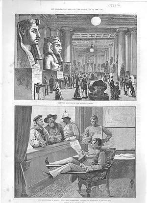 Imagen del vendedor de ENGRAVING: "Electric Lighting of the British Museum". engraving from The Illustrated News of the World, February 22, 1890 a la venta por Dorley House Books, Inc.